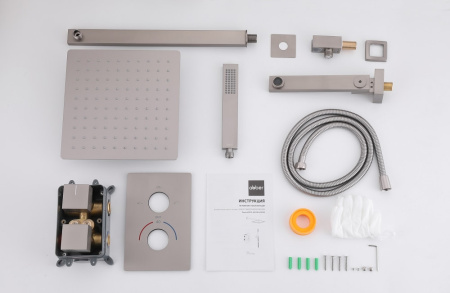 Душевой комплект Abber Daheim AF8250SP с термостатом сатин