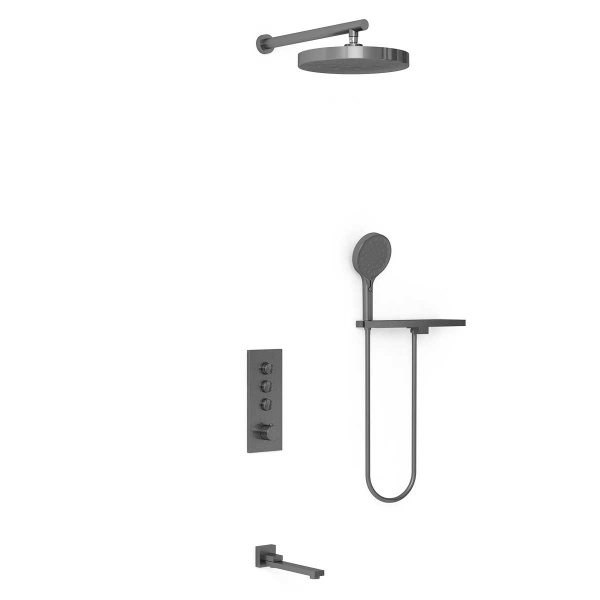 Душевой комплект Vincea Inspire VSFW-433TI2RGM вороненная сталь