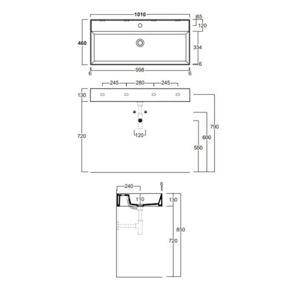 Раковина Simas Agile 100 AG101 nero matt*1 черная матовая