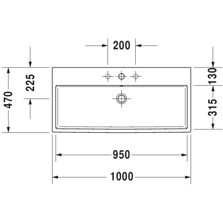 Раковина 100x47 см Duravit Vero Air 2350100000