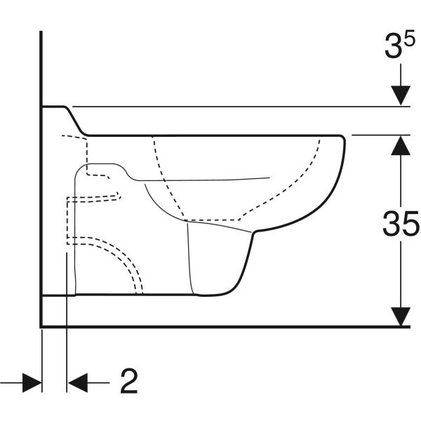 Унитаз подвесной Geberit Bambini 201700000 детский, белый