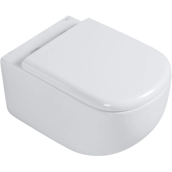 Унитаз подвесной Abber Bequem AC1134T безободковый, торнадо, с сиденьем микролифт, белый