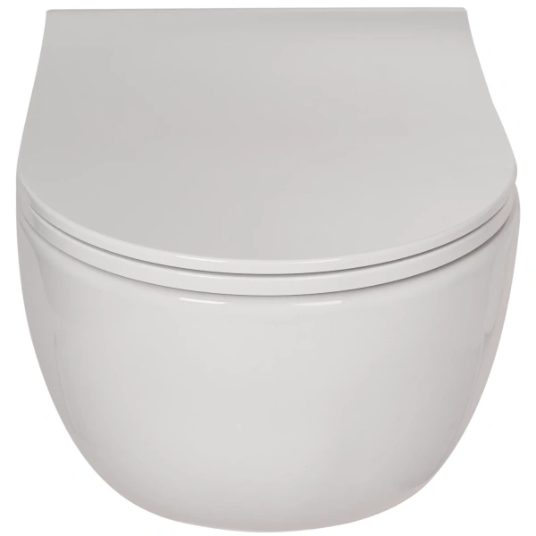 Унитаз подвесной Berges Ego 082111 безободковый, с сиденьем микролифт, белый