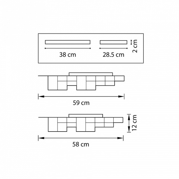 Накладной светильник Lightstar Favo 750122