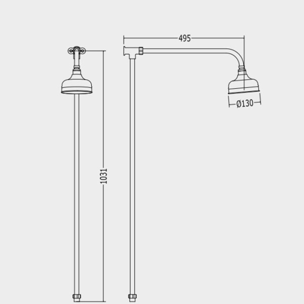 Верхний душ Devon&Devon Doccia MARK318CR