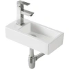 Раковина CeramaLux 9272R 36,5x18 см R, рукомойник, белый