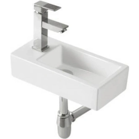 Раковина CeramaLux 9272R 36,5x18 см R, рукомойник, белый