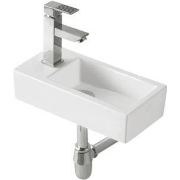 Раковина CeramaLux 9272R 36,5x18 см R, рукомойник, белый