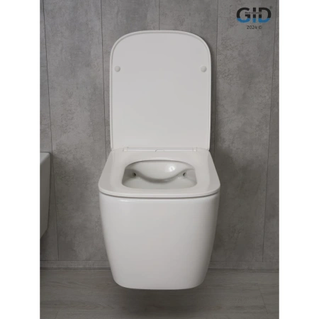 Унитаз подвесной GID Tr2140 безободковый, с сиденьем микролифт, белый