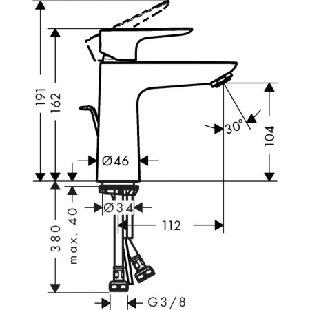 Смеситель для раковины hansgrohe Talis E 110 CoolStart 71713670