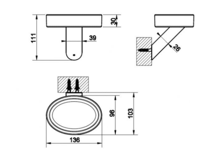 Мыльница настенная Gessi Ovale 25602.031