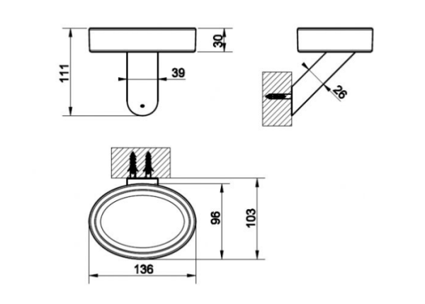Мыльница настенная Gessi Ovale 25602.031
