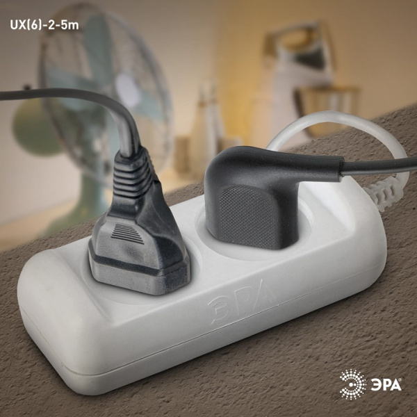 Удлинитель Эра  UX(6)-2-5m
