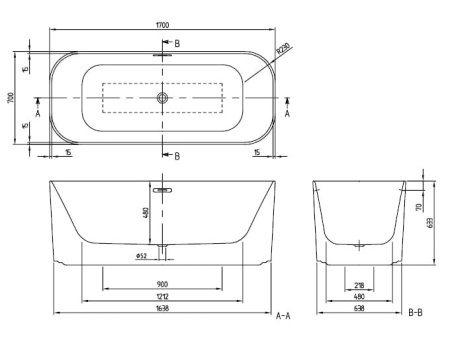 Квариловая ванна Villeroy&Boch Finion 170x70 UBQ177FIN7A100V401