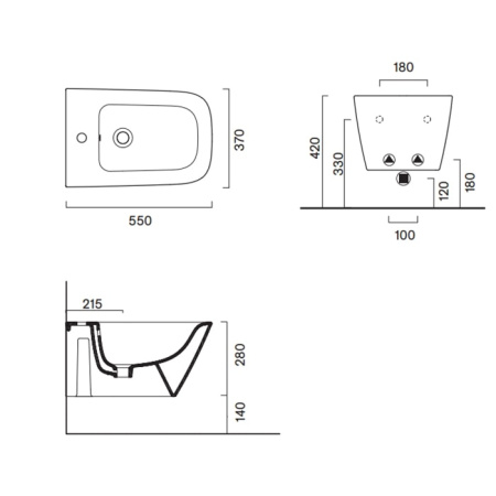 Подвесное биде Catalano Green 0418551001