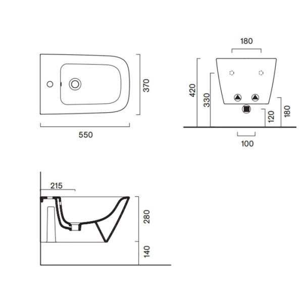Подвесное биде Catalano Green 0418551001