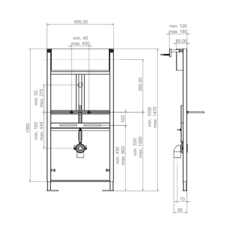 Инсталляция для писсуара Artceram 700.103