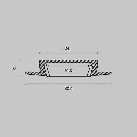 Профиль встраиваемый Maytoni Алюминиевый профиль ALM003S-2M