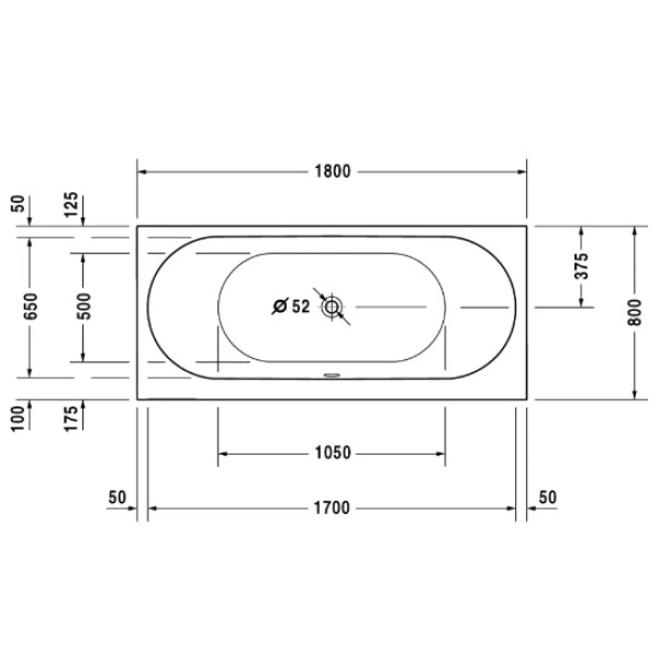 Акриловая ванна 180x80 см Duravit Darling New 700244000000000