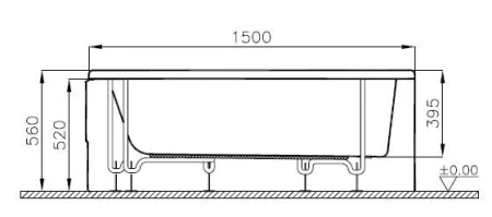 Акриловая ванна VitrA Nysa 150х100 50790001000 белый