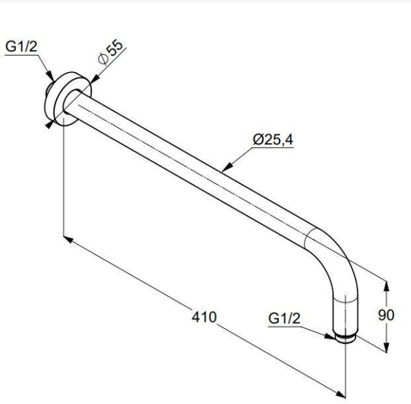 Кронштейн для душа Kludi A-Qa 66514N0-00 брашированное золото