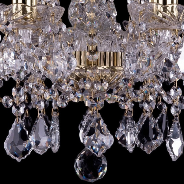 Подвесная люстра Bohemia Ivele Crystal 1413 1413/6/141/G/Leafs