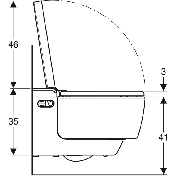 Унитаз подвесной Geberit AquaClean Mera Classic 146.204.11.1 безободковый, с функцией биде, белый