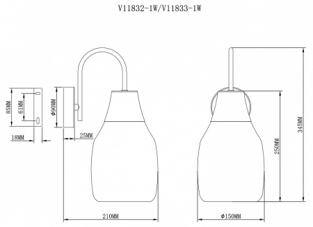 Бра Moderli Adalina V11832-1W