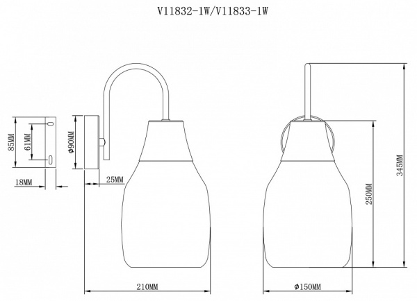 Бра Moderli Adalina V11832-1W