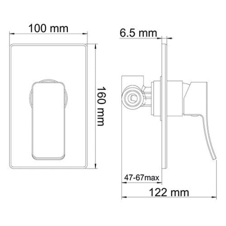 Смеситель для душа WasserKRAFT Exter 1651