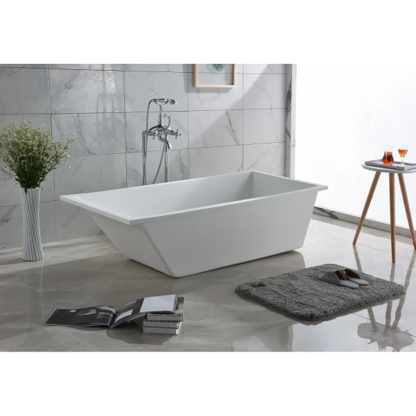 Ванна из литьевого мрамора Timo Anneli Solid Surface ANNELI1675 167,4x73,6 см, белый матовый