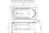 Акриловая ванна Aquanet West 140х70 белый