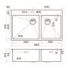 Кухонная мойка Omoikiri Akisame 86-2 Side 4997047 графит