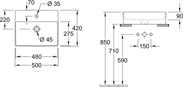 Раковина Villeroy&Boch Memento 2.0 4A075001