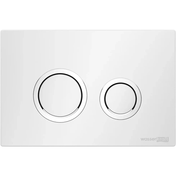 Инсталляция для унитаза WasserKRAFT Glan 66 66TLT.010.ME.BL.WH01 с кнопкой смыва, белый/хром/белый