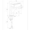 Смеситель для раковины Paini Messina MECR205N35