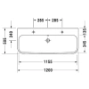 Раковина 120x50,5 см Duravit Happy D.2 2318120024