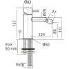 Смеситель для биде Huber Lynox LX000564D1 сталь