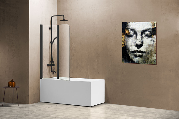 Шторка для ванны Vincea VSB 114 VSB-12114CLB черный