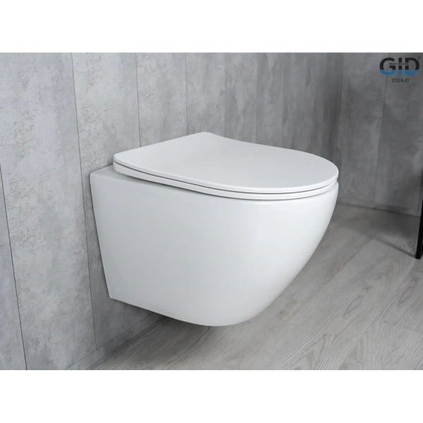 Унитаз подвесной GID Tr2122TF безободковый, торнадо, с сиденьем микролифт, белый