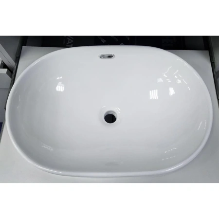 Раковина CeramaLux 5006C 60x39 см, встраиваемая сверху, белый