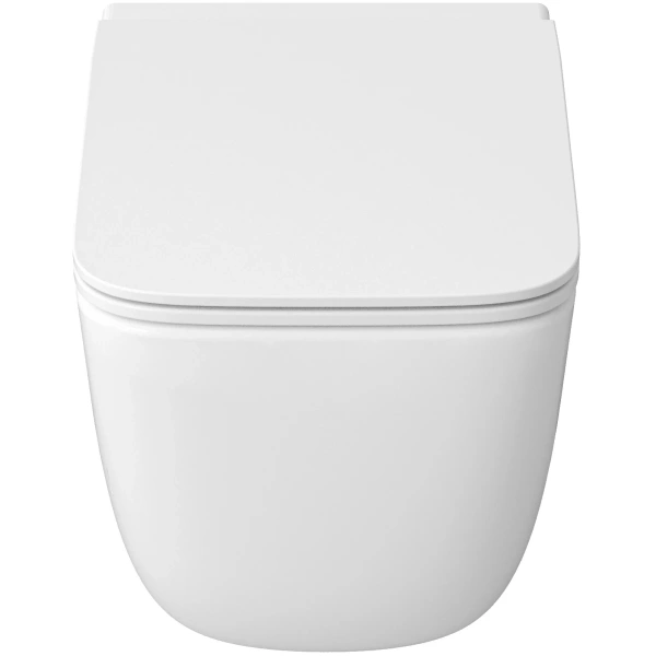 Унитаз подвесной Grossman GR-4409SQ безободковый, торнадо, с сиденьем микролифт, белый