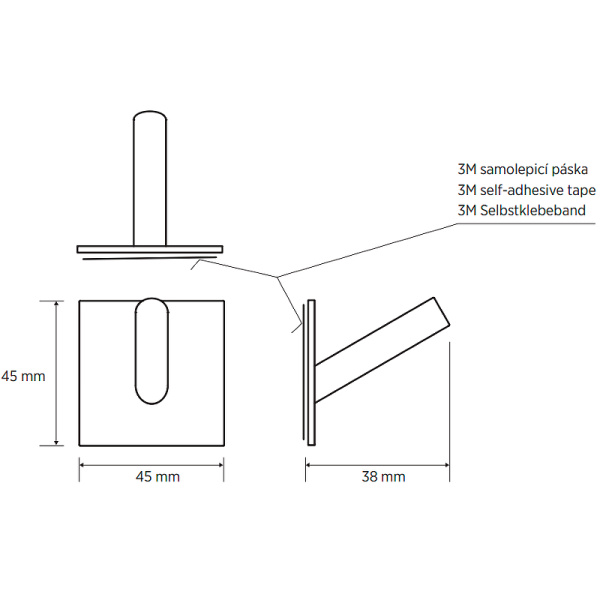 Крючок Bemeta Easy 163106260 черный матовый