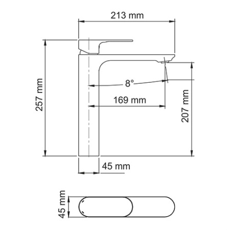 Смеситель для раковины WasserKraft Dinkel 5803H
