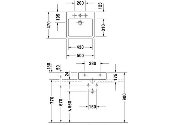 Раковина Duravit Vero 0454500027