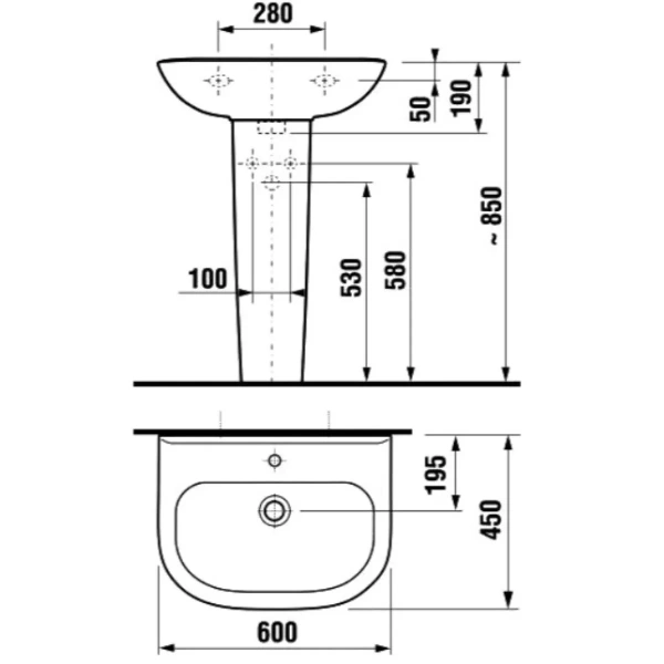 Раковина 60x45 Jika Olymp 8106130001049
