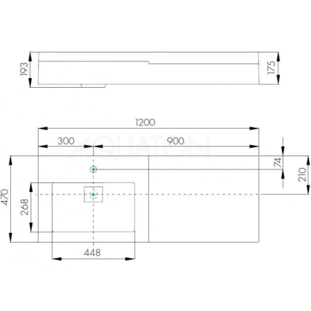 Раковина 120x47 см Акватон Сакура 1A71893KSK010