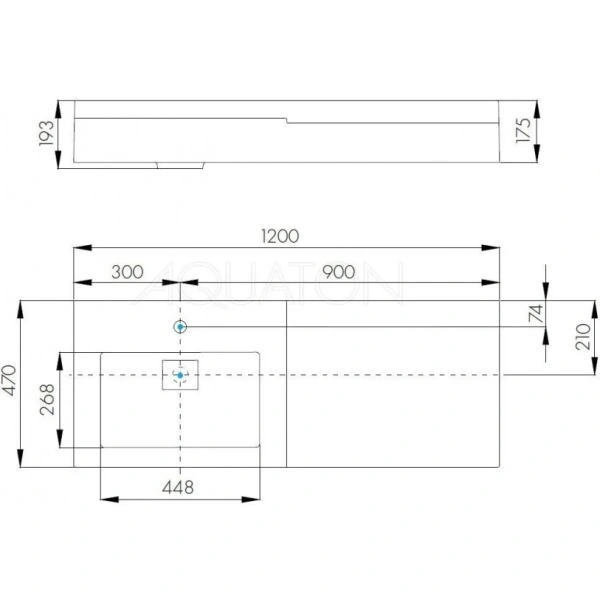 Раковина 120x47 см Акватон Сакура 1A71893KSK010