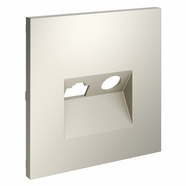 Накладка для ТВ-розетки и RJ-11 или RJ-45 Voltum S70 VLS002703