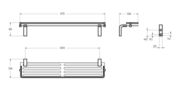 Полка стеклянная Cezares Ultima CZR-F-8929